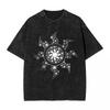 Magic The Gathering White Mana Symbol T Shirt Washed Harajuku TShirt Vintage Men Women Tops Streetwear Graphic Tees