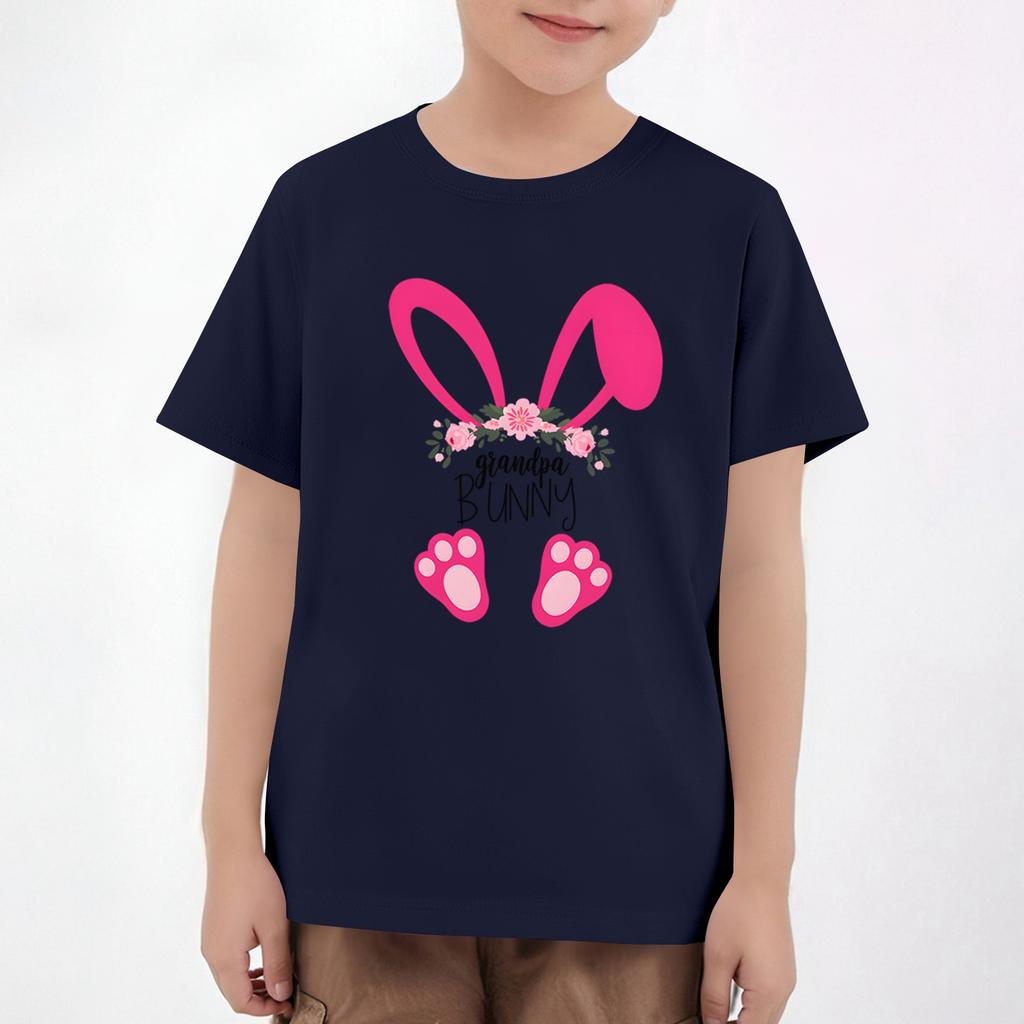 Easter Children's Neck Short Sleeve Print Top