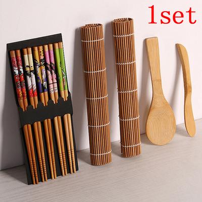 14 Piezas/Set DIY Set para Hacer Sushi de Bambú Kits para Hacer Sushi de Arroz Herramientas para Enrollar Cocinar