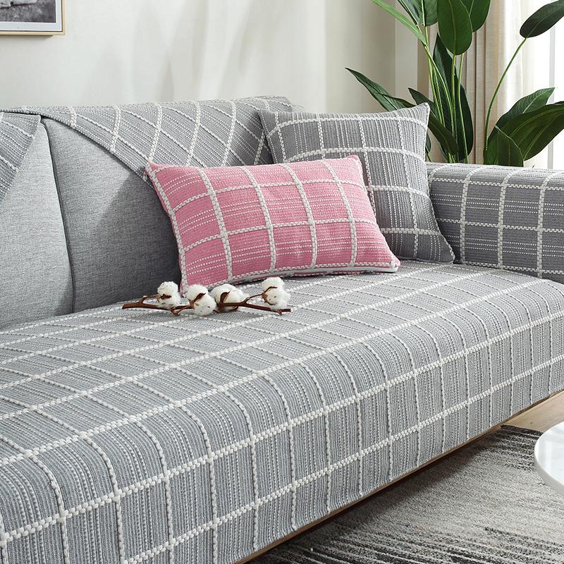 Cotton and Linen Sofa Cushion Four Seasons Universal Simple Modern Non-Slip High-End Cushion Nordic Sofa Cover Affordable Luxury Style Cover Cloth