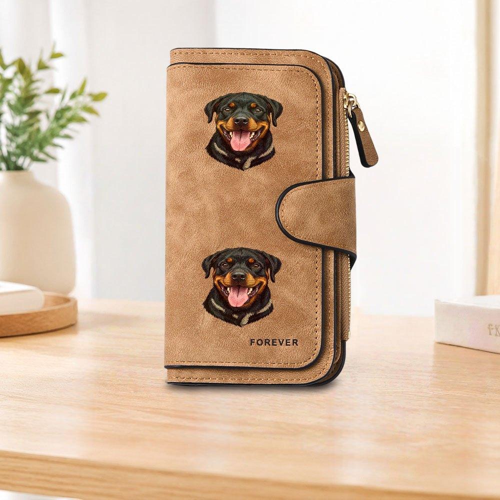 Rhine Western Dog Pattern Long Zipper Wallet Large Capacity Card Holder Unisex Fashion Clutch Bag Stylish Zipper Coin Purse Perfect For Daily Commute