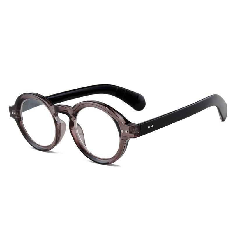 2510 Personalized Round Frame Rice Nail Glasses Women'S Fashion Literary And Retro Frames Anti-Blue Reading Glasses Men