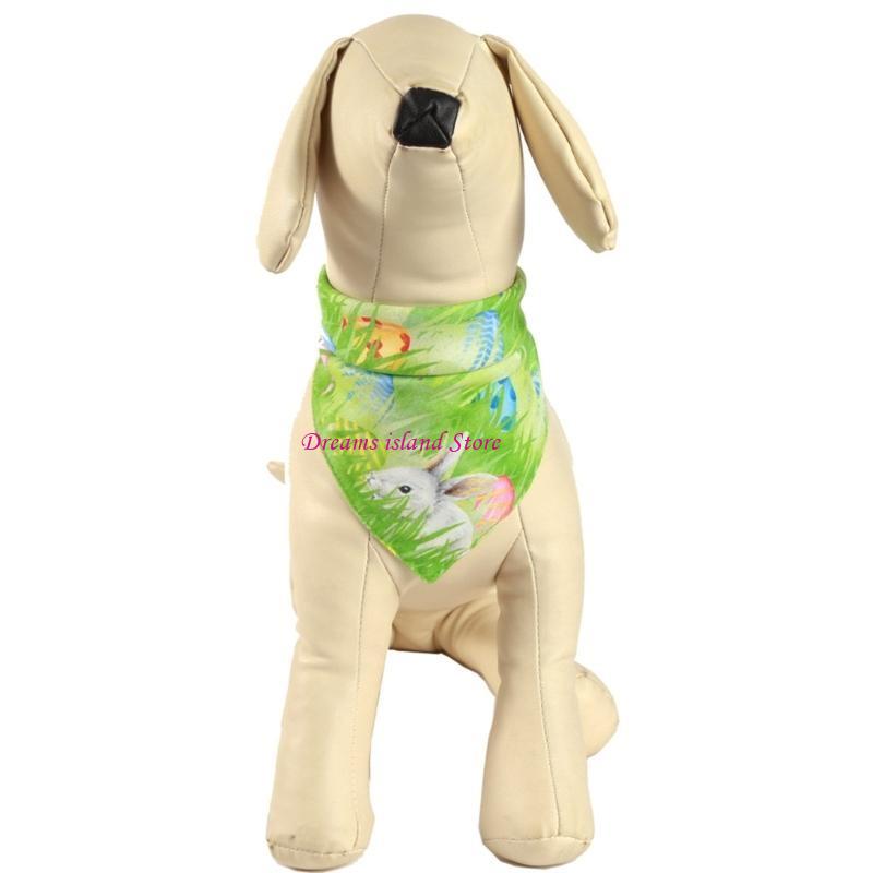 Pet Bandana for Cat Dogs Easter Day Party Props Pet Bandanas Scarf Triangle Saliva Towel Festival Decoration Dog Collar HX6C