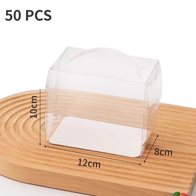 

Мусс нарезанные кусочки Тирамису Макарон упаковочная коробка Лазанья 6 дюймов 8 дюймов нарезанные кусочки Прозрачная портативная упаковочная коробка