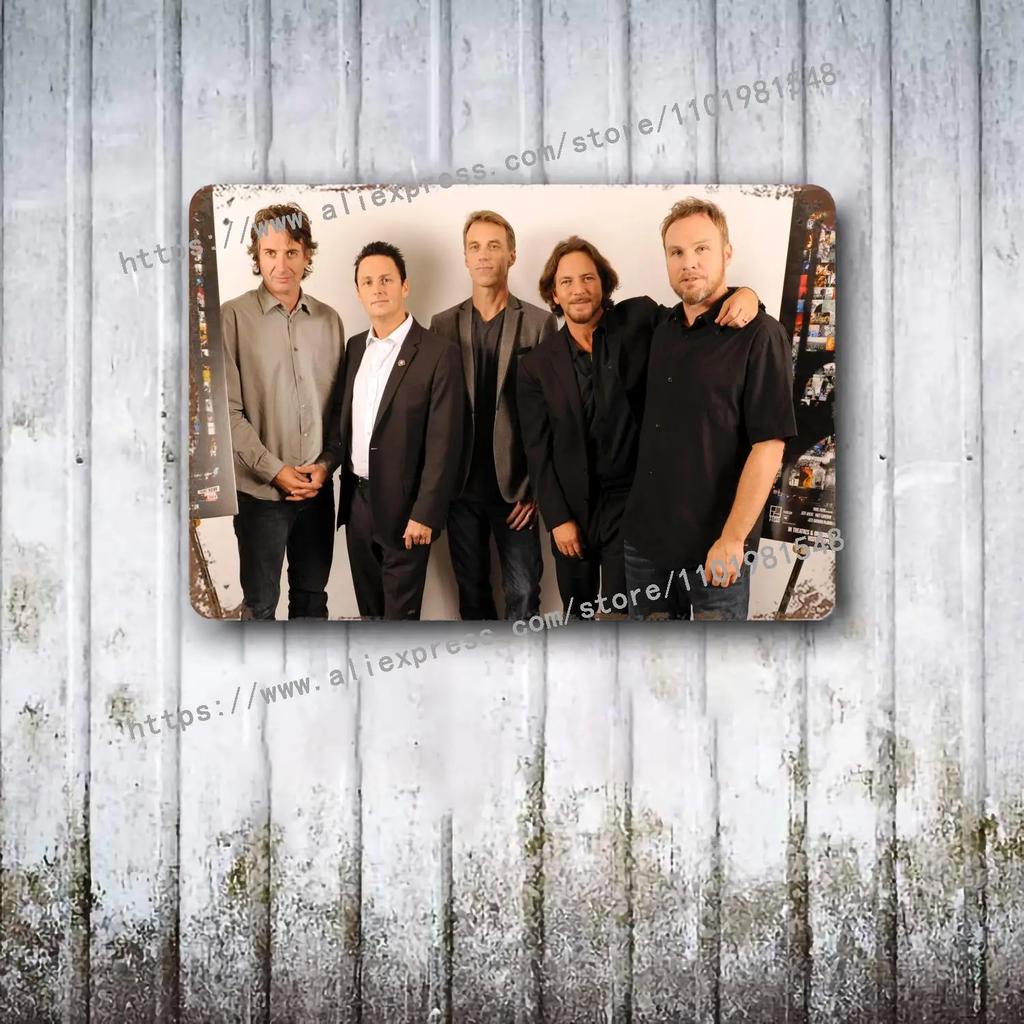 Pearl Jam Bands Metal Dekor Poster Vintage Blechschild Metallschild Dekorative Plakette für Pub Bar Man Cave Club Wanddekoration