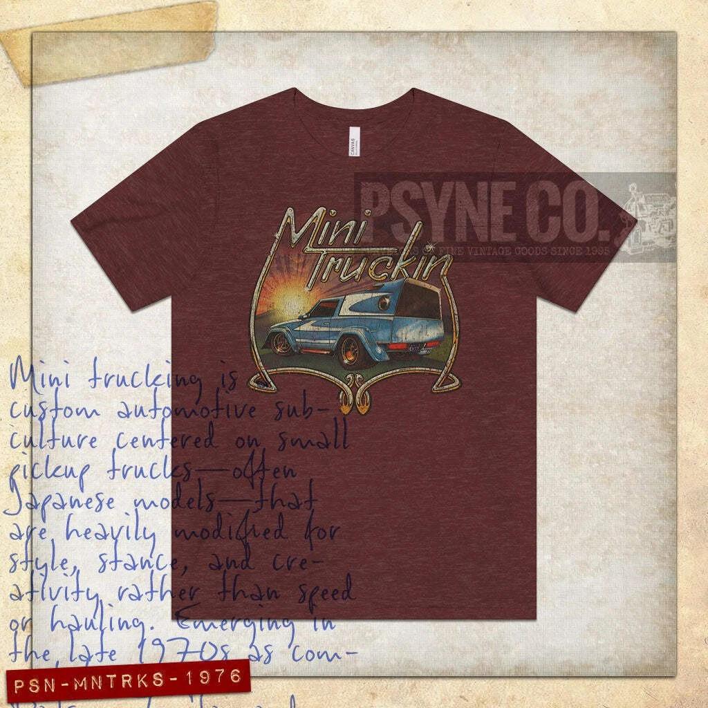 Mini-Truckin Sunrise 1976 Vintage Men s T shirt L