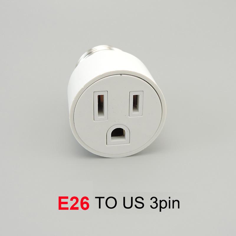 E26 E27 to EU US Converter Lamp Socket Screw LED Bulb Lighting E27 European America Plug Socket Light Holder