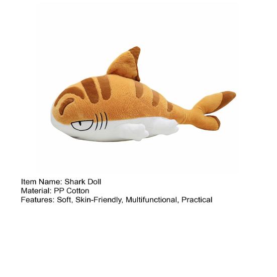 Hai-Katze Puppe Plüschtier 70cm Hai-Katze Kombiniert Stofftier Multifunktionale Schlafkissen Weich Stressabbau Geschenk für Frauen Kinder