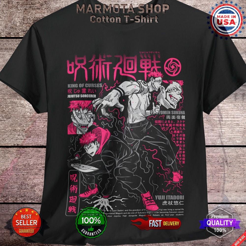 

Sukuna Ryomen Jujutsu Kaisen T-Shirt Itadori Gojo Anime Japanese Tee Shirt JJK L