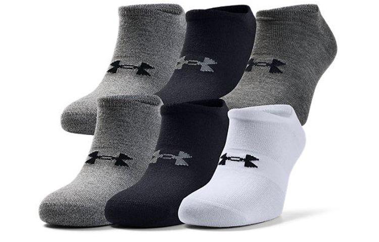 Under Armour UA Essentials No Show Ankle Socks Men s 6 Pack 1358780-012 L