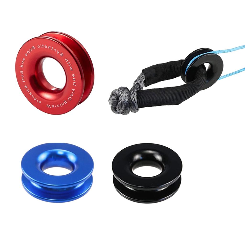 Portable Winch Snatchs Block Pulley Towing Rings Aluminum Alloy Snatchs Recovery Rings for SUV Truck Vehicle Towing
