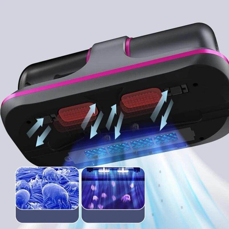 New Wireless Mattress Vacuum Cleaner Cordless Handheld UV-C Bed Dust Remover Indepth Cleaning Sofa Specialist 12Kpa Powerful Suction
