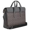 Coach Sullivan 39 Slim Brand Print Faux Leather Shoulder Crossbody Briefcase Large Unisex Couple Gray