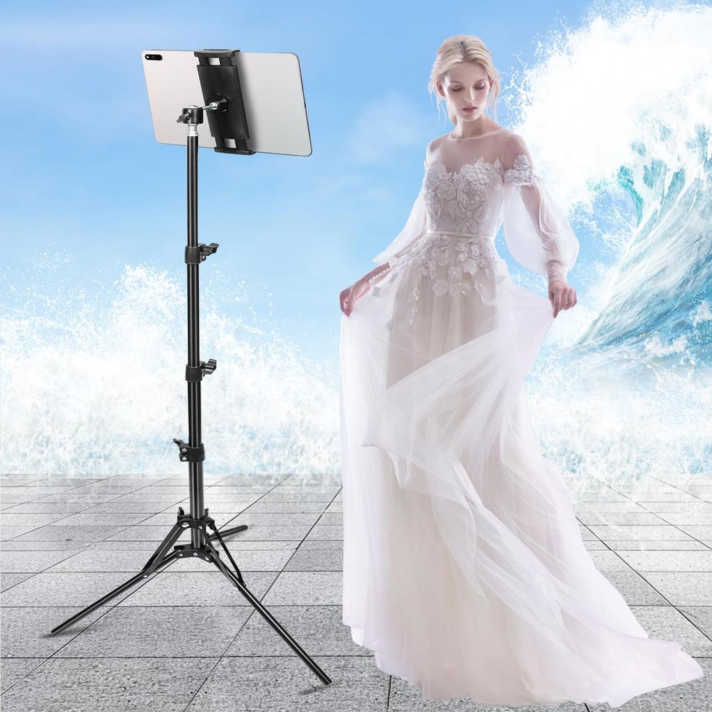 tablet tripod stand for online and even lying Features a sturdy a reinforced and a stable bed Compatible with iPad Android Fire and iPhone and
