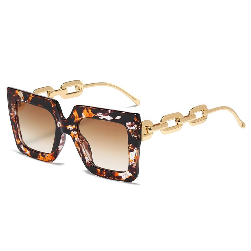 Twooo 3207 Übergroße quadratische Brille mit modischem Bügel Sonnenbrille Damen