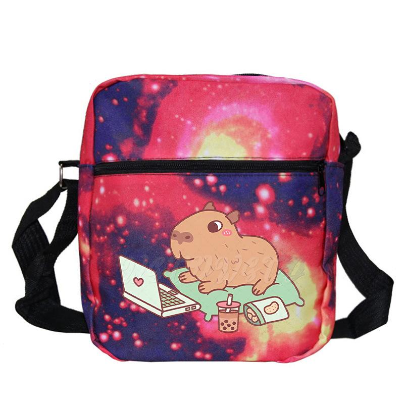Fashion Versatile Children'S Portable Shoulder Bag Printed Trend Multifunctional Oblique Span Bag