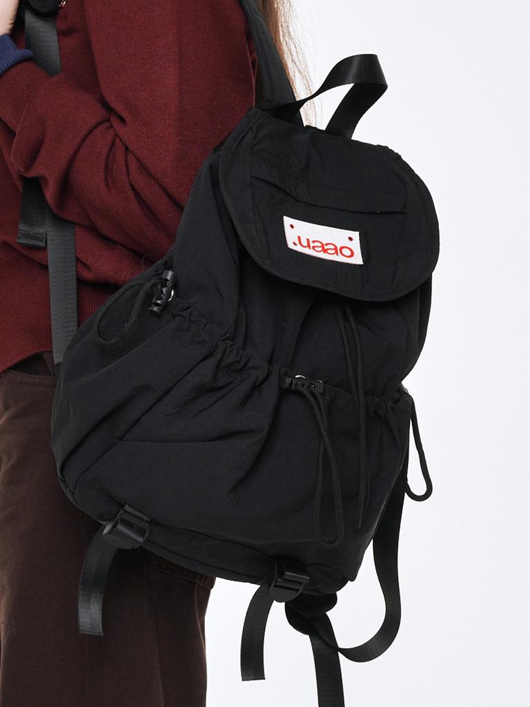 Uaao Caro Nylon Strap Daily Backpack (Black)