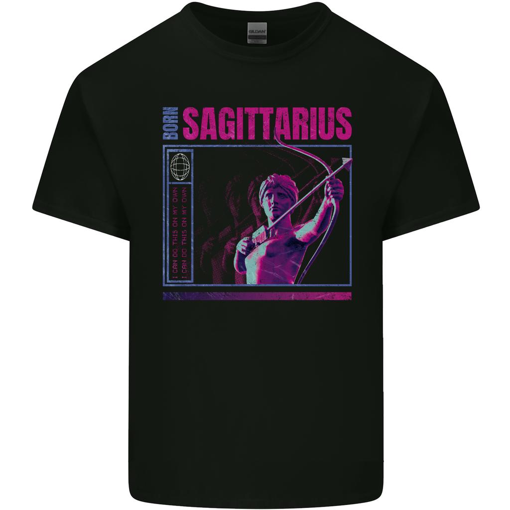 Born Sagittarius Star Sign Zodiac Astrological Unisexs Light Cotton TShirt