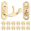 20Pcs Vintage Cabinet Latch Retro Wooden Decorative Hasp Hook Latch for Jewelry Box Suitcase Drawer Cabinet Hardware