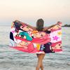 1pc KPop Demon Hunters MIRA1 Beach Towel, Beach and Seaside Swimming Pool Equipment, Fashion Pattern, Rectangular, Travel Essentials