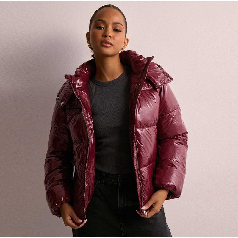 New Women's Casual Sports Hooded Cotton Jacket with Zipper Clip Autumn and Winter Women's Clothing Cotton Jacket Coat