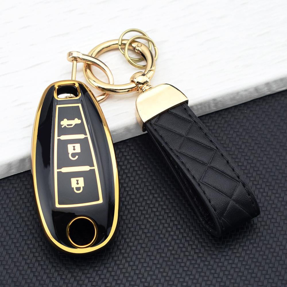 Key Cover Case Key Chain For Suzuki Baleno Ertiga Ciaz Ignis Kizashi Swift SX4 S-Cross Vitara TPU Car Smart Key Case Protector