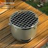 Portable Stainless Steel Mini Charcoal Stove for Outdoor BBQ and Tea Brewing