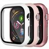 3PCS Tempered Glass+cover For Apple Watch Accessories 45mm 41mm 44mm 40mm Screen Protector Apple watch Case serie 9 4 5 6 SE 7 8 7