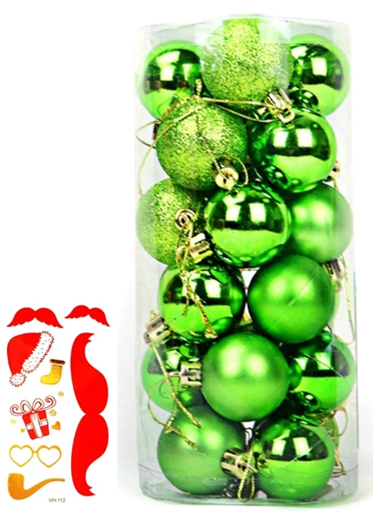 Madrugada Christmas Ornament Set Colors Tree Ball Christmas Party Includes 2 Tattoo S325 Balls, 24-Piece (11 Available), Decorations, Ornaments,