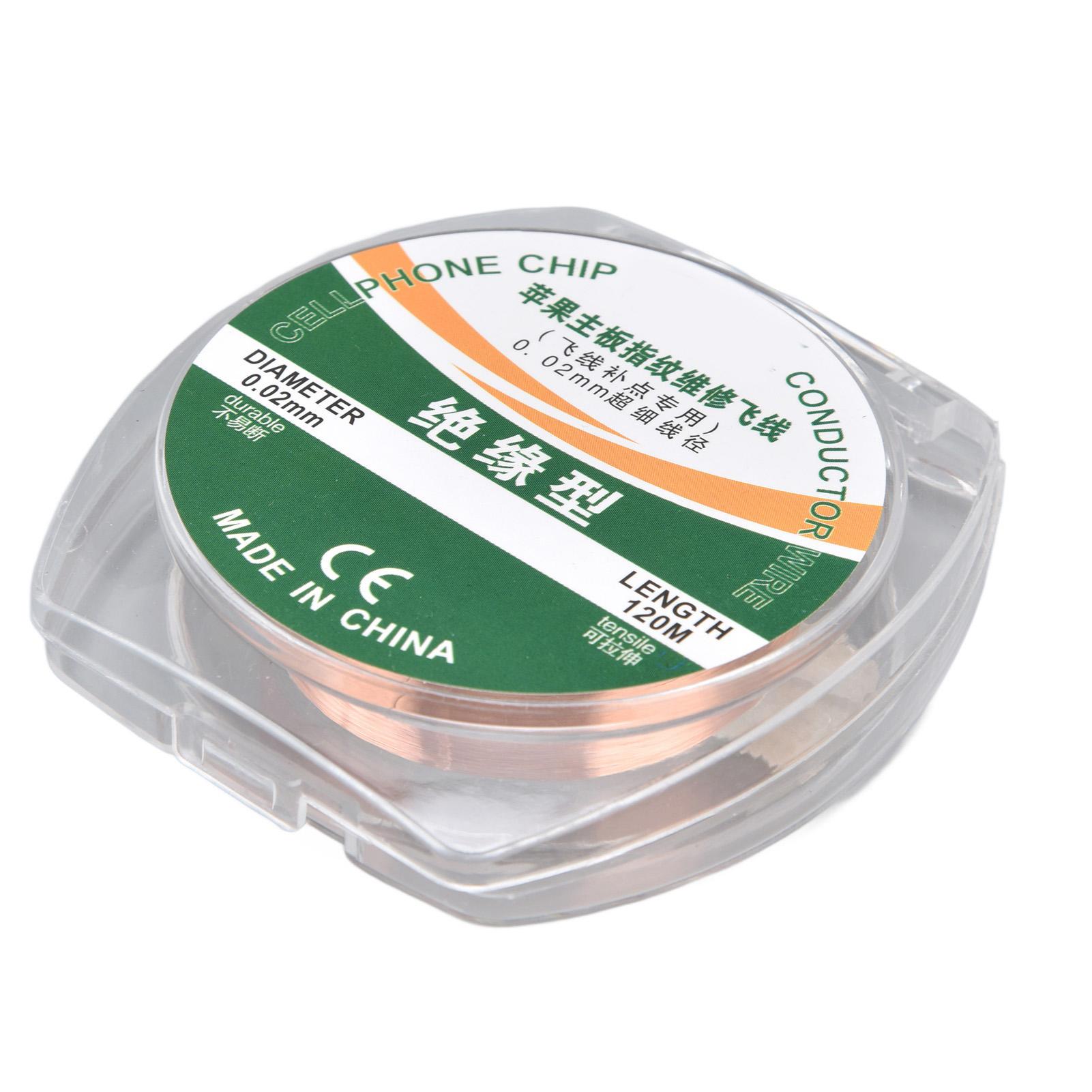 

Сверхтонкий соединительный провод, сверхтонкая изоляция, низкое сопротивление, длина 120 м, диаметр 0,02 мм, телефон
