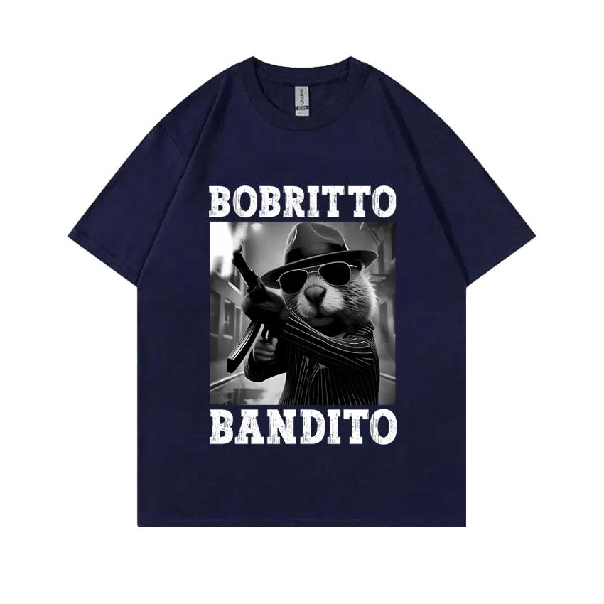 Bobritto Bandito Funny Beaver Meme T-shirt Men's Clothing Summer O-Neck Short Sleeve Tees Casual Humor Tops Cozy Cotton T Shirts
