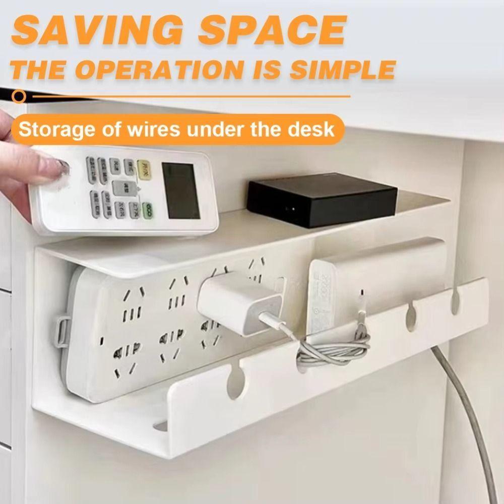 Versatile Under Desk Cable Management Rack Sturdy Wire Fixed Storage Slot  for Office and Home