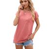 Women's Crew Neck Short Sleeve Pocket Top Loose Fit Elegant Commuter Solid Color Casual Daily Wear Soft Rayon Blend T-Shirt