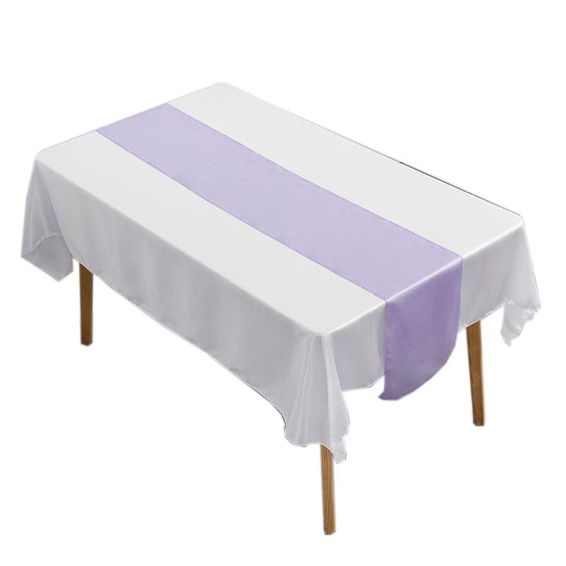 

Red Satin Table Runner Centerpieces Wedding Event Banquet Home Decor Tablecloth Violet