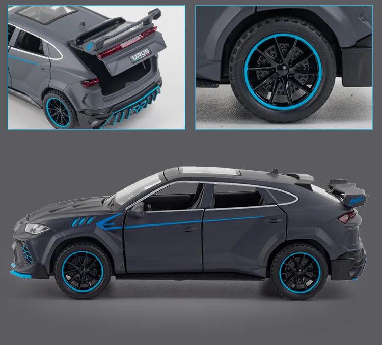 Neu 1:32 Lamborghini URUS Sportwagen Simulation Druckguss Metalllegierung Modellauto Sound Light Pull Back Kollektion Kinderspielzeug Geschenke