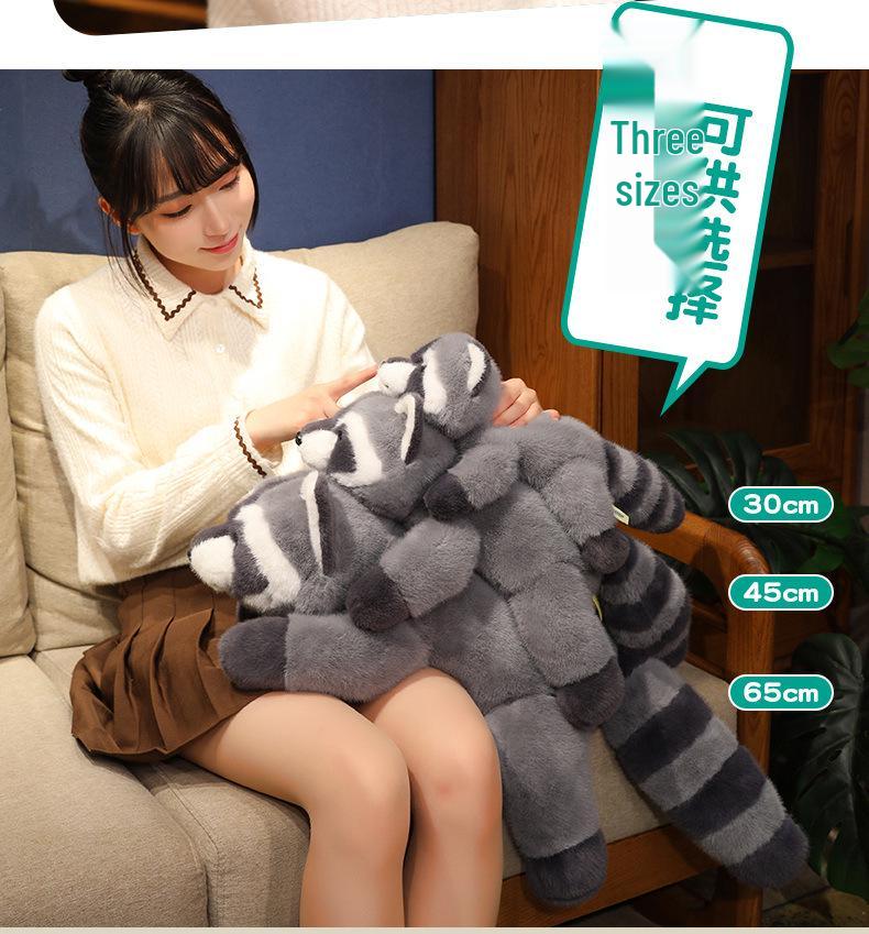 Crawling Raccoon & Panda Plush Toy - Cute Cloth Birthday Gift Doll Series