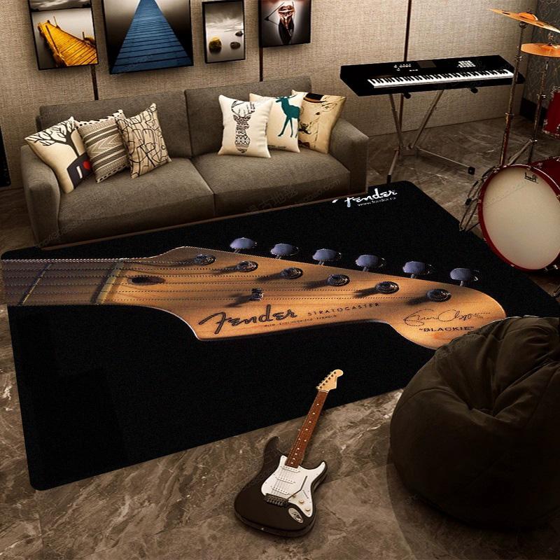 F-Fender rectangular carpet rock guitar band instrument decoration speaker retro floor mat shock absorption rugs