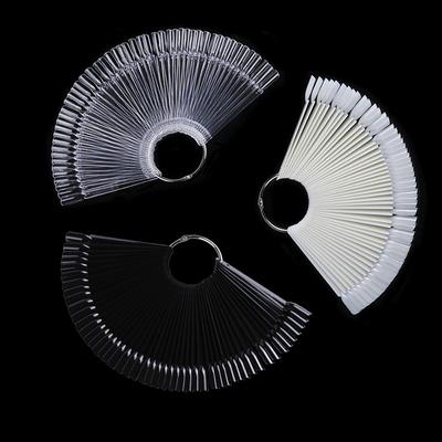 Nägel Fächerstil Übungsdisplay Naturschwarz Transparente Stäbchen Polnische Acrylspitzen Gelwerkzeuge 16Z