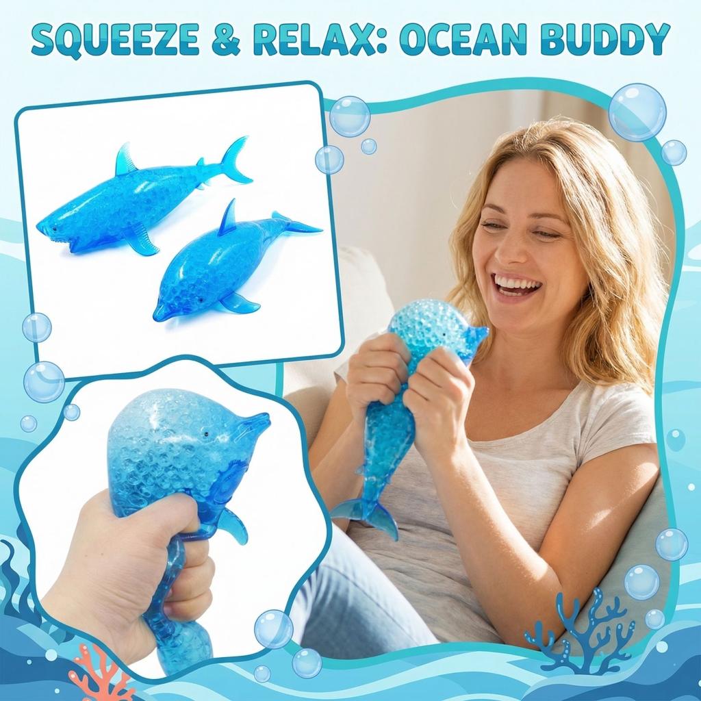 Adorable Dolphin Squeezable Toy Popular Online: A Stress Relief Toy For Students Maltose-textured Dolphin With Slow For Stress Relief