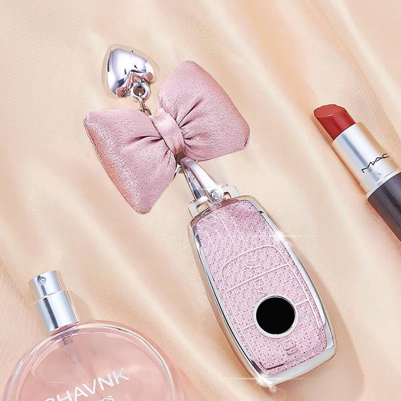 Pink TPU Car Key Case Cover For Mercedes Benz E GLC CLE CLA GLB S G Class GLS W177 W205 W213 W222 X167 AMG E200 E260 Shell Fob