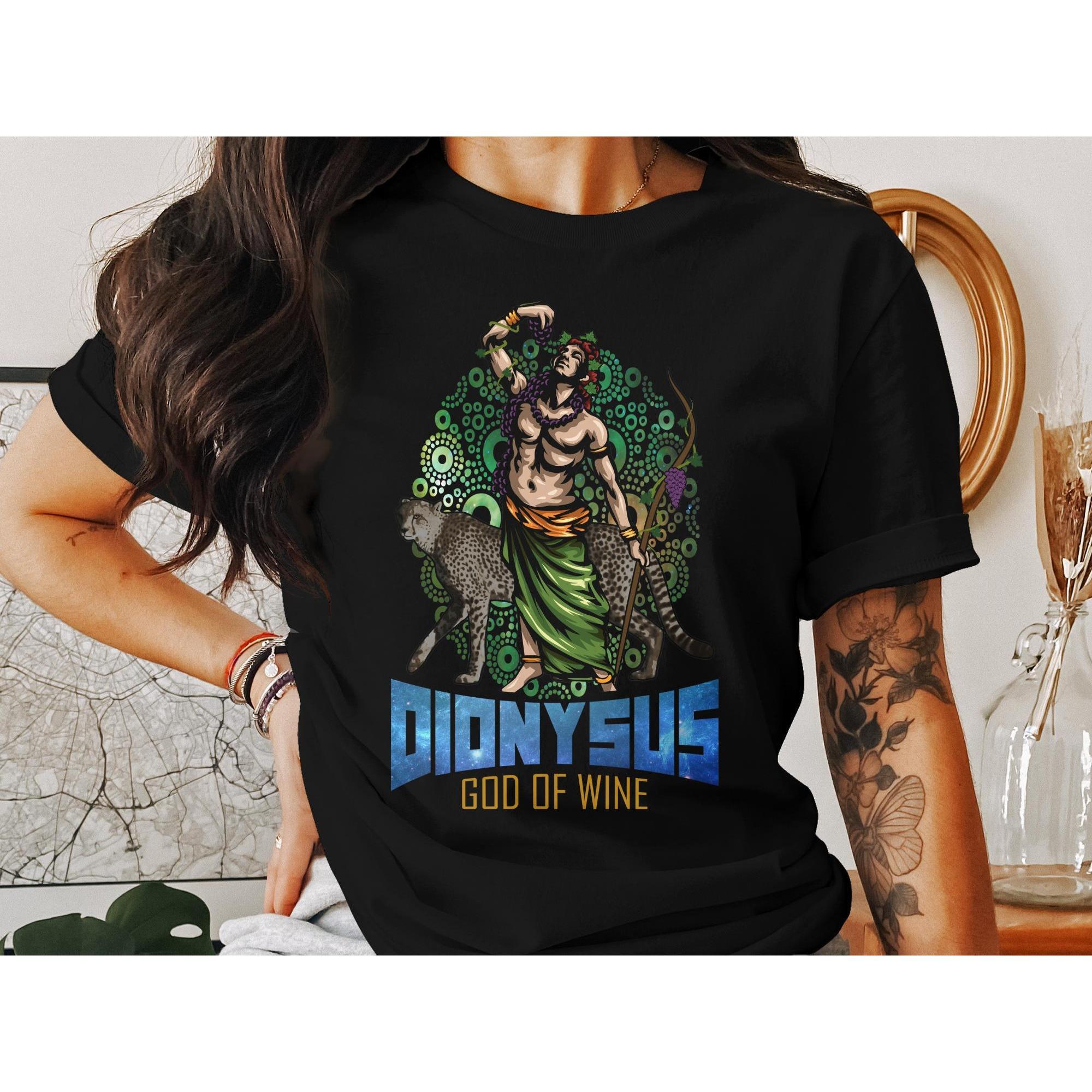 

Summer Hot Selling Womens Wine God Dionysus Greek Mythical Tshirt Dionysus God Tshirt Greek Historical Mythical Tshirt S