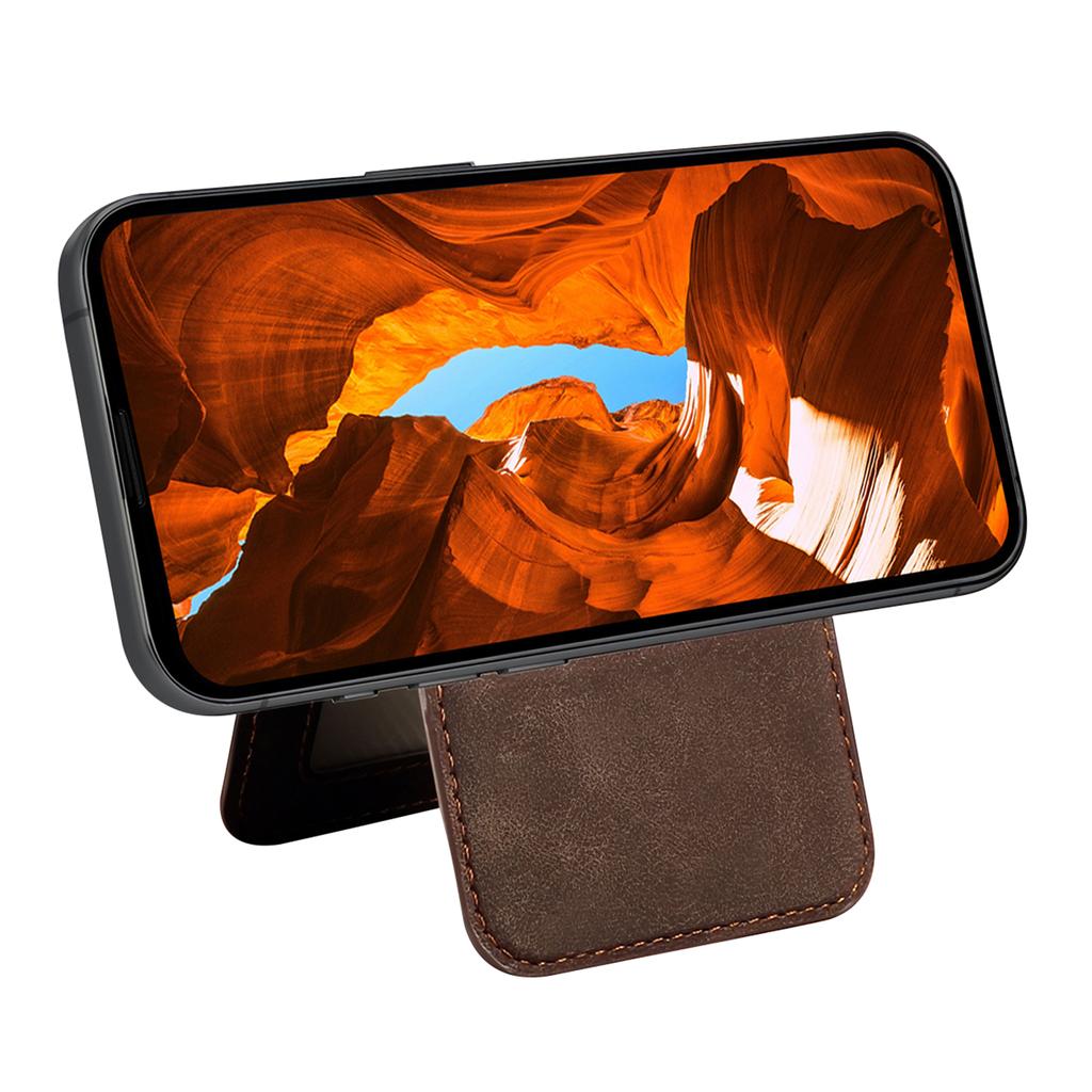 ESEBLE E2 For iPhone 14 Pro Magnetic Case RFID Blocking Retro Leather Back Cover with Detachable Card Holder