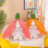 Strawberry Rabbit Plush Toy: Cute Doll Pillow & Birthday Gift for Girls
