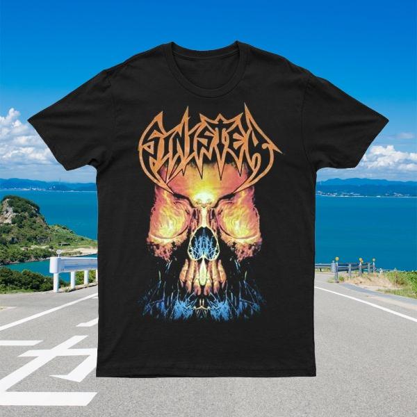 2025 New SINISTER - CROSS THE STYX Printed Unisex Street Fashion Trendy Short Sleeves Made of Pure Cotton Round