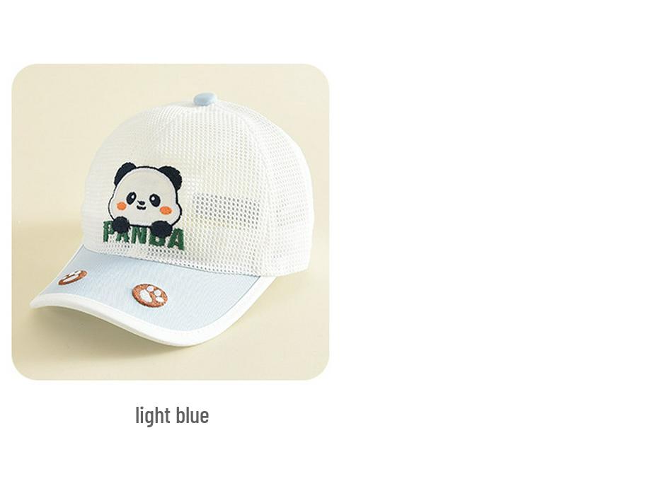 Cute Panda Mesh Hat: Children's Windproof Sun Protection Baseball Cap