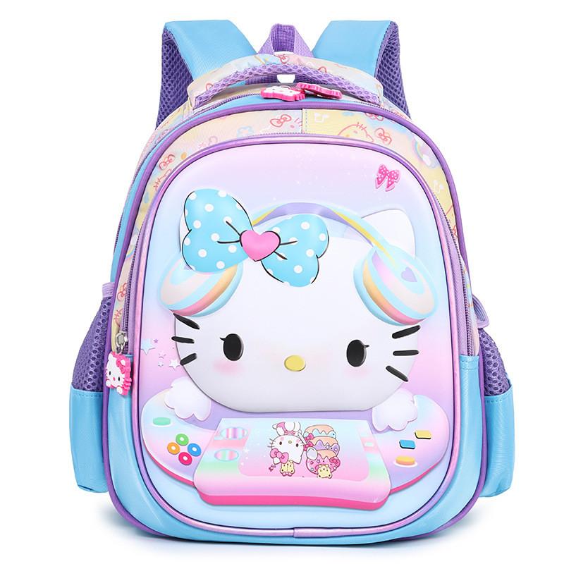 Spider Man Unicorn Elsa Kuromi Hello Kitty School Backpack With Lightweight Nylon And Air Cushion Straps For Preschool Children