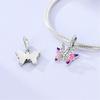 Charms Copperexquisite Pink Zircon Butterfly Beads Fit Charms Plataoriginal Bracelet Beads Women Jewellery Making