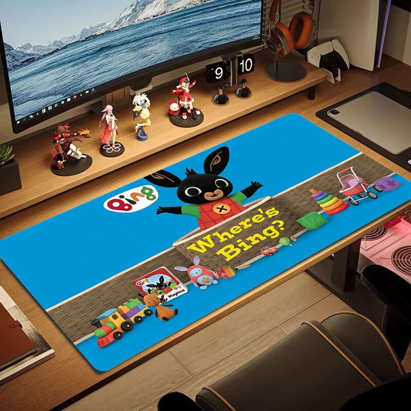 Bing Large Size Mouse Pad Large Gaming Table Cushion Non-slip Laptop Tablet Big Mousepad XXL Mat Mini PC Playmat With Lock Edge