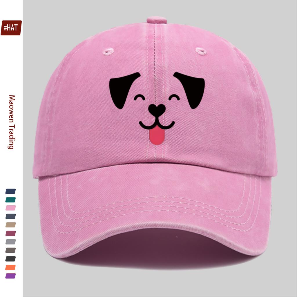 Pc Simple Dog Face Pattern Printed Baseball Cap Fashionable and Trendy Casual Outing Sun Hat Trucker Decorative Hat Adjustab