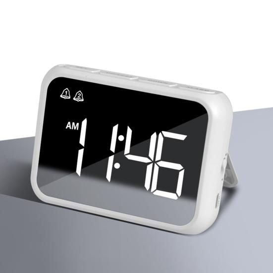 Digital Alarm Clock with Stand Large LED Display Rechargeable Volume Adjustable